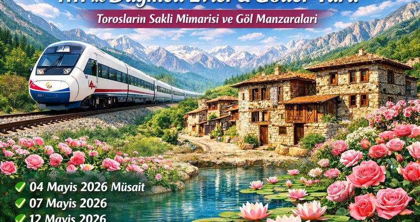 YHT ile  GÜL MEVSİMİNDE TOROSLARDA ORMANA DÜĞMELİ EVLER TURU& GÖLLER  YÖRESİ